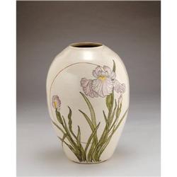 Old Japanese American Satsuma Iris Hand Painted#1877071