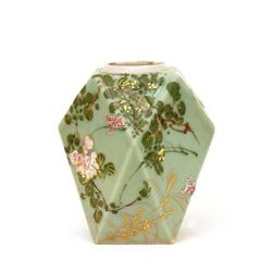 Old Japanese Celadon Imari Octagon Tea Caddy #1877077
