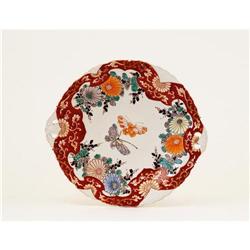 19C Japanese Imari Butterfly Tray Platter #1877097