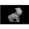 Image 1 : Elegant White Jade Bull Dog Statue #1877350