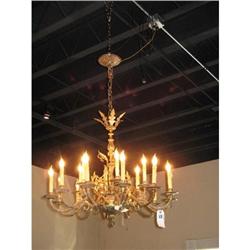 French Bronze Chandelier c.1940 #1887253