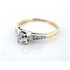 Image 1 : 0.52ct OEC Diamond in 14k YG/Plt. Ring #1887388