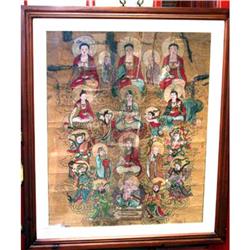 Antique Painting Buddha & Celesials Rice Paper #1887398