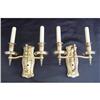 Image 1 : Pair two light brass sconces #1887890