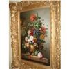 Image 1 : Oil on Canvas Italian Floral Louis XV Frame #1888003