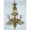 Image 1 : English 19th Gas Bronze chandelier hybrid #1888104