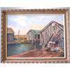Image 1 : Original Oil on Canvas Coastal Maritime Scene #1900328