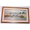 Image 1 : Flying Mallards Oil Painting Signed Appraised #1900457