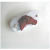 Image 1 : GREAT ESTATE AGATE & ENAMEL & DIA. "HORSE HEAD"#1900622