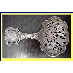 19C DUTCH ENGLISH SILVER OPENWORK FOOD SERVER #1901139