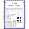 Image 2 : Genuine 7.61 ctw Sapphire & Diamond Earrings 14KT Rose Gold - REF-49P8H