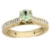 Image 1 : 0.57 CTW Amethyst & Diamond Ring 14K Yellow Gold - REF-53W2F