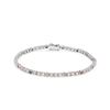 Image 1 : Natural 5.40 CTW Multi-Sapphire & Diamond Bracelet 14K White Gold - REF-453Y6N