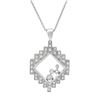 Image 1 : Natural 0.39 CTW Diamond Necklace 18K White Gold - REF-92K7R