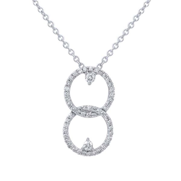 Natural 0.87 CTW Diamond Necklace 14K White Gold - REF-72N2Y