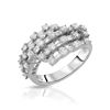 Image 1 : Natural 1.50 CTW Diamond & Baguette Ring 18K White Gold - REF-214T2X