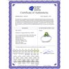 Image 2 : Genuine 0.76 ctw Peridot & Diamond Ring 14KT White Gold - REF-20A8K