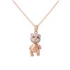 Image 1 : Natural 0.64 CTW Diamond & Black Round Diamond Necklace 18K/14K Rose Gold - REF-100F8M
