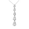 Image 1 : Natural 0.50 CTW Diamond Necklace 14K White Gold - REF-73K8R