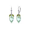Image 1 : Genuine 23.5 ctw Blue Topaz & Peridot Earrings 14KT White Gold - REF-67X9M