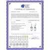 Image 2 : Genuine 23.5 ctw Blue Topaz & Peridot Earrings 14KT White Gold - REF-67X9M