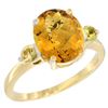 Image 1 : 2.64 CTW Quartz & Yellow Sapphire Ring 14K Yellow Gold - REF-31X4M