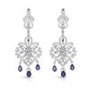 Image 1 : Natural 3.11 CTW Amethyst & Diamond Earrings 18K White Gold - REF-216T2X