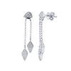 Image 1 : Natural 0.38 CTW Diamond Earrings 14K White Gold - REF-57K6R
