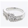 Image 1 : Natural 1.10 CTW Diamond & Baguette Ring 18K White Gold - REF-175N5Y