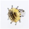 Image 1 : Natural 36.59 CTW Citrine & Diamond Ring 14K White Gold - REF-182N7Y