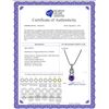Image 2 : Genuine 0.65 ctw Amethyst Necklace 14KT White Gold - REF-73M7T