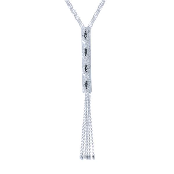 Natural 0.27 CTW Diamond Necklace 14K White Gold - REF-75F6M