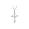 Image 1 : Genuine 1.75 ctw Aquamarine & Diamond Necklace 14KT Rose Gold - REF-44P7H