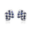 Image 1 : Natural 7.33 CTW Sapphire & Diamond Earrings 18K White Gold - REF-266T4X