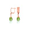 Image 1 : Genuine 2.5 ctw Peridot Earrings 14KT Rose Gold - REF-22M3T