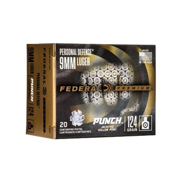 FED PUNCH 9MM 124GR PUNCH JHP - 20 RDS
