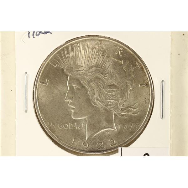 1922 PEACE SILVER DOLLAR UNC