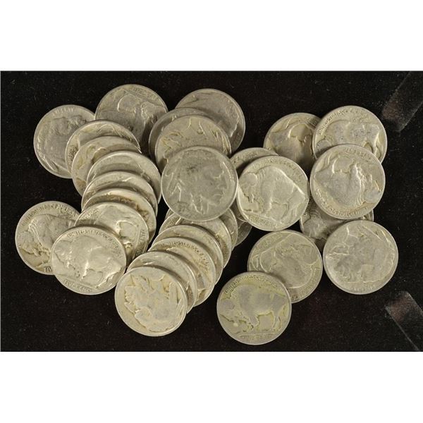 BAG OF 30--1920'S BUFFALO NICKELS