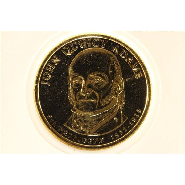 PURE 24KT. GOLD ENRICHED 2008 JOHN QUINCY ADAMS $