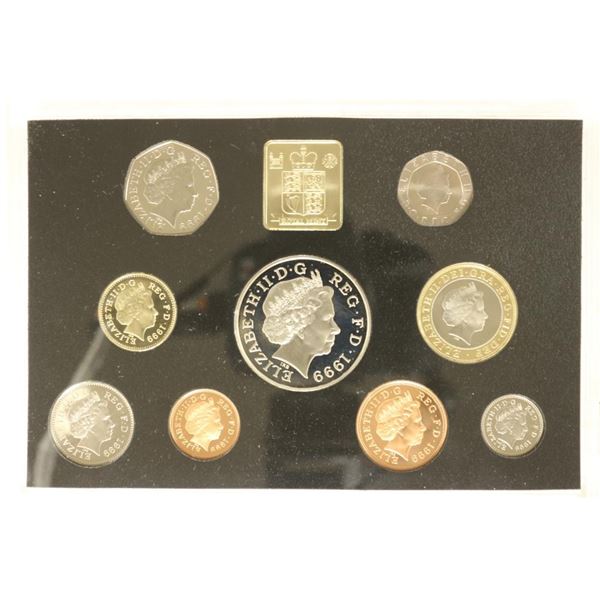 1999 UNITED KINGDOM 9 COIN PROOF SET WITHOUT BOX