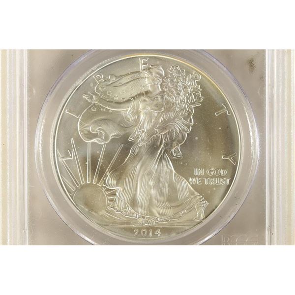 2014 (S) AMERICAN SILVER EAGLE PCGS MS70