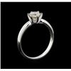 Image 4 : 14KT White Gold 0.85 ctw Round Cut Diamond Solitaire Ring