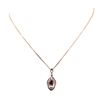 Image 2 : 3.88 ctw Morganite and Diamond Pendant With Chain - 14KT Rose Gold