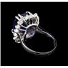 Image 3 : 14KT White Gold 8.25 ctw Tanzanite and Diamond Ring