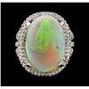 Image 2 : 11.85 ctw Opal and Diamond Ring - 14KT White Gold