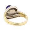 Image 3 : 1.28 ctw Blue Sapphire And Diamond Ring And Attached Band - 14KT Yellow Gold