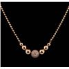 Image 2 : 1.40 ctw Diamond Necklace - 14KT Rose Gold