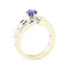 Image 4 : 1.28 ctw Sapphire and Diamond Ring - 14KT Yellow and White Gold