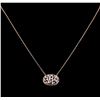 Image 1 : 0.61 ctw Diamond Necklace - 14KT Rose Gold