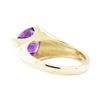 Image 3 : 1.70 ctw Amethyst and Diamond Ring - 14KT Yellow Gold